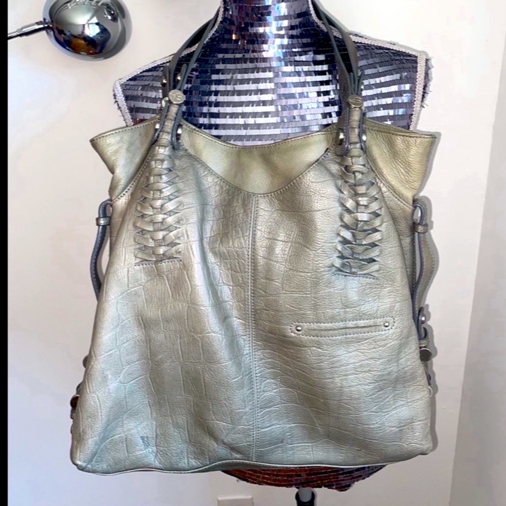 Beautiful Grey Leather Purse